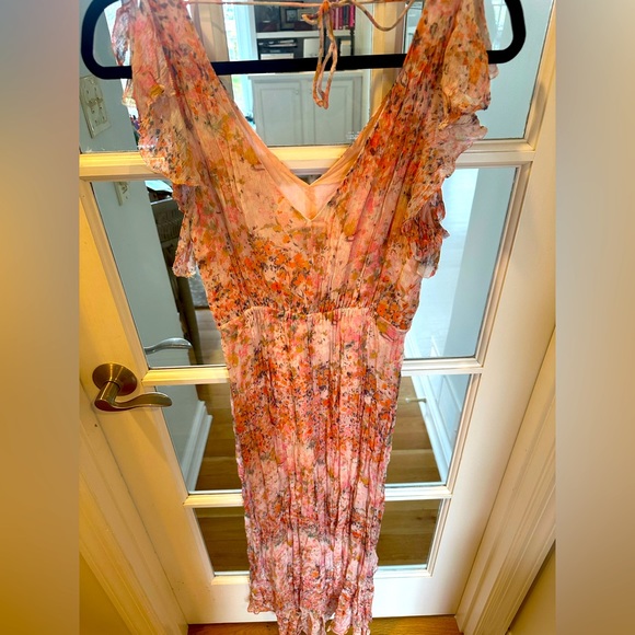 HD in Paris from Anthropologie, hi low floral midi- size 4 - Picture 2 of 4